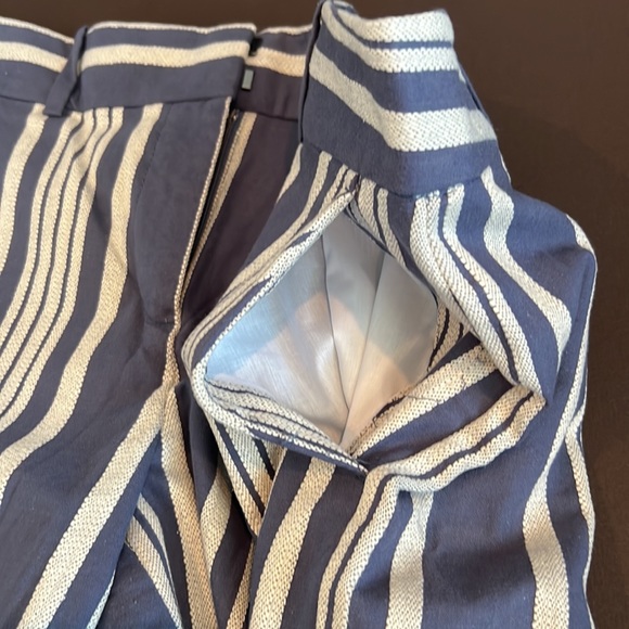 Ann Taylor Blue and White Striped Shorts size 8 - Picture 5 of 9